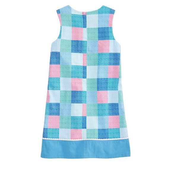 Vineyard Vines Girls Patchwork Whale Sleeveless Shift Dress Multicolor Size 5 - Picture 3 of 11